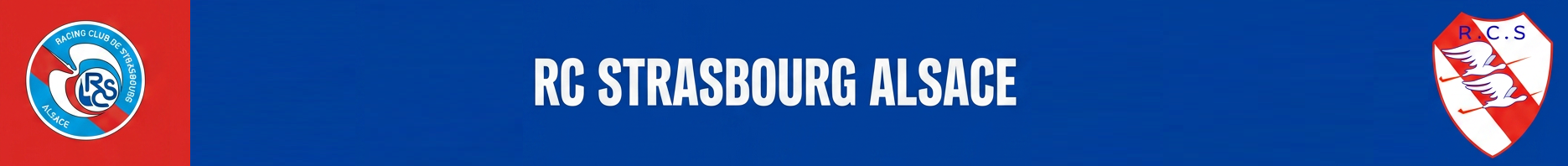 En-tête du tableau de bord du RC Strasbourg Alsace